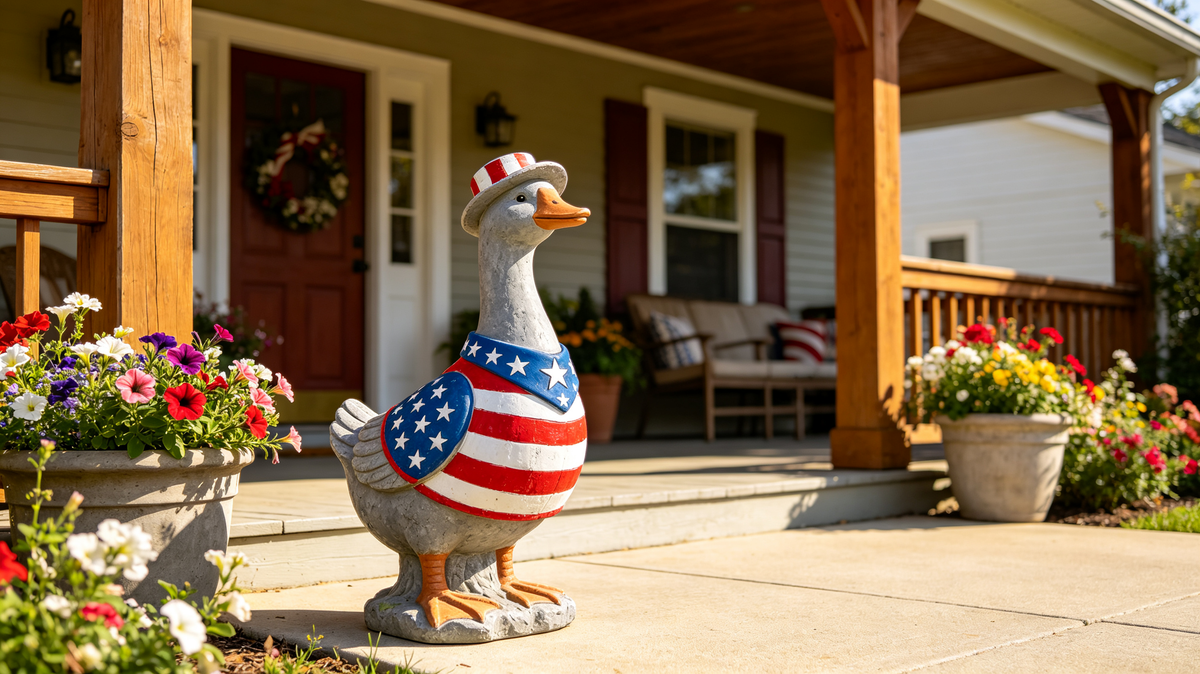 {product title}, SkeleGoose porch goose garden decor