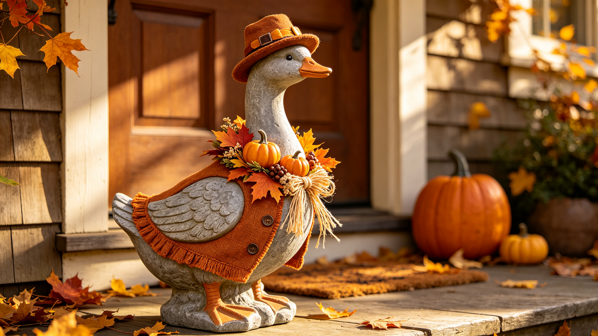 {product title}, SkeleGoose porch goose garden decor