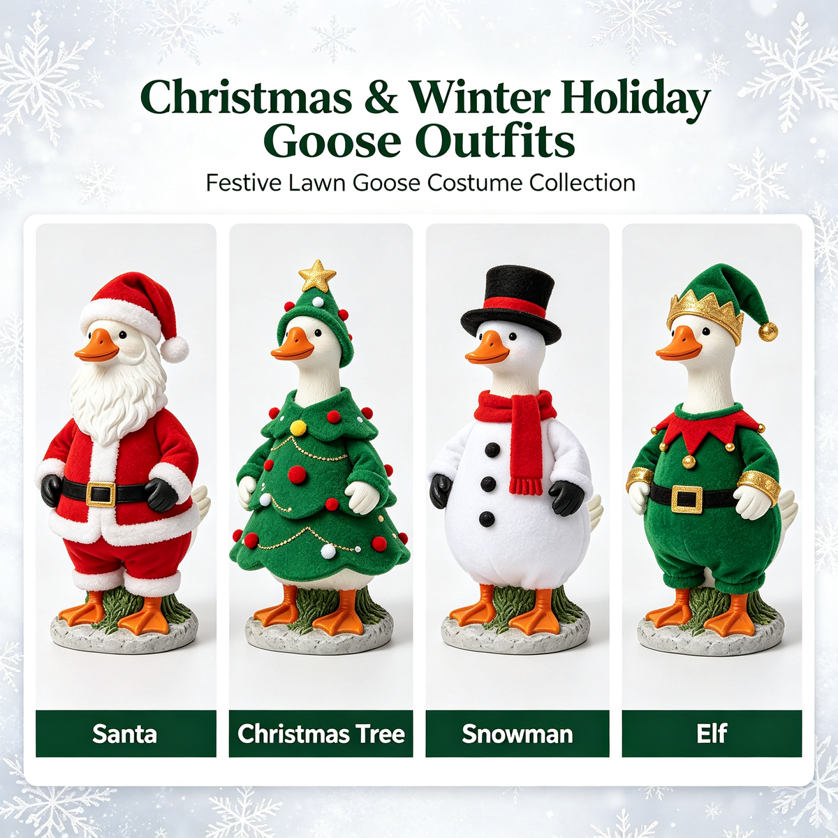 Christmas & Winter Porch Goose Outfits by SkeleGoose