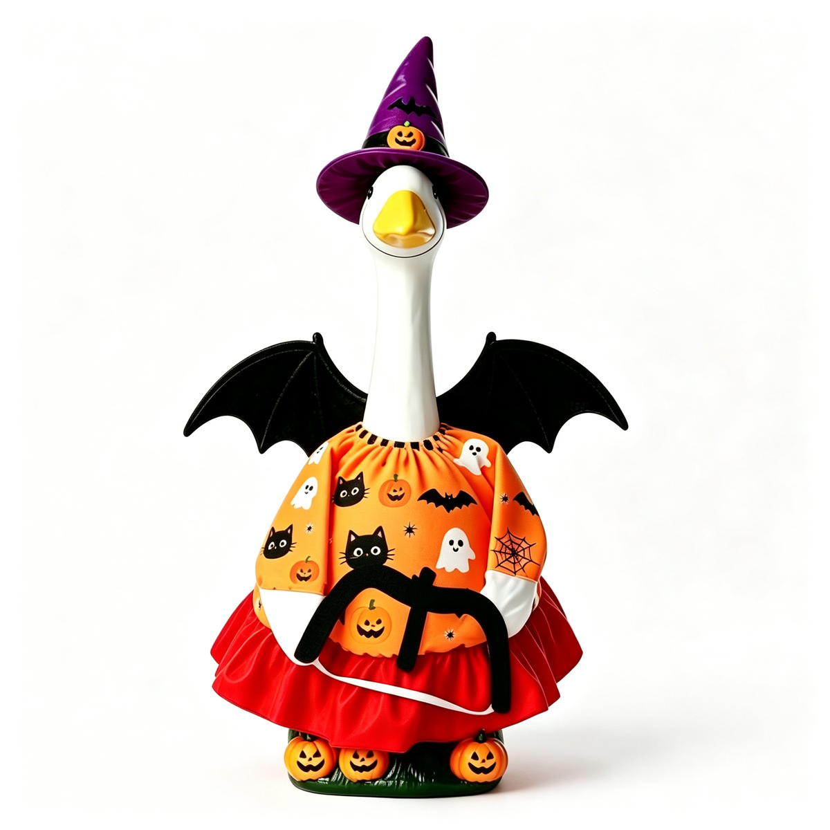 Porch Goose Outfits Halloween, Fall Porch Goose Outfit for 23-Inch Figurine, Seasonal Yard Display, Goose Statue Not Included