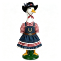 Western Cowgirl‑Style Goose Costume Outfit for 23 Inch Lawn Goose Statue, Ranch‑Inspired Attire with Cowboy Hat & Horseshoe Accent, Rustic Country Porch Yard Display Decor, Goose Statue NOT Included