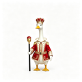Royal King‑Style Goose Costume Outfit for 23 Inch Lawn Goose Statue, Regal Palace‑Inspired Attire with Crown & Scepter, Majestic Porch Yard Display Decor, Goose Statue NOT Included
