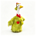 Fun Whimsical Goose Costume Outfit for 23 Inch Lawn Goose Statue, Playful Grinch‑Style Themed Outfit with Striped Hat & Neck Scarf, Quirky Porch Yard Display Decor, Goose Statue NOT Included