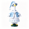 Winter Snow‑Theme Goose Costume Outfit for 23 Inch Lawn Goose Statue, Light‑Blue Cape & Snowflake Accents, Cool‑Toned Cold‑Season Porch Yard Display Decor, Goose Statue NOT Included