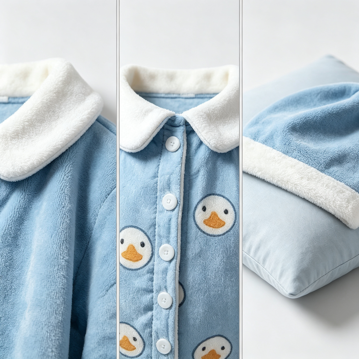 Sleep‑Time Pajama Goose Costume Outfit for 23 Inch Lawn Goose Statue, Cozy Night‑Suit Style Outfit with Sleep Cap & Small Pillow, Whimsical Porch Indoor Display Decor, Goose Statue NOT Included