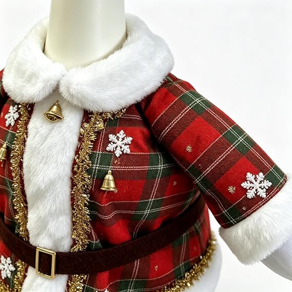 SkeleGoose Christmas Porch Goose Outfit 23 Inch Costume The Santa Clause Tree Dress House Holiday Themed Decor Onesie【Not Include Goose Statue】