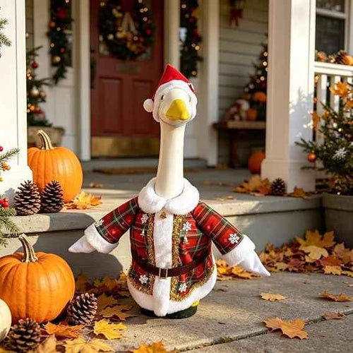 Christmas Onesie Porch Goose Outfit for 23-Inch Statue. Goose statue not included.