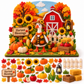 Autumn Harvest Farm Felt DIY Scene Kit for 7-Inch Goose — DIY design reference; goose inclusion depends on selected package.
