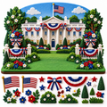 White House Garden Felt DIY Scene Kit for 7-Inch Goose — DIY design reference; goose inclusion depends on selected package.